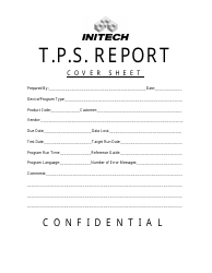 Document preview: Confidential T.p.s. Report Cover Sheet - Initech