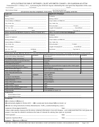 Form JDF208 &quot;Application for Public Defender, Court-Appointed Counsel, or Guardian Ad Litem&quot; - Colorado