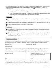 Veterans&#039; Hiring Preference Form - Yamhill County, Oregon, Page 2