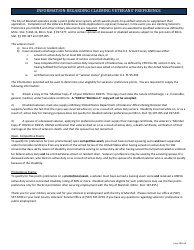 Veteran&#039;s Preference Points Application Form - City of Marshall, Minnesota, Page 2