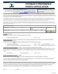Document preview: Veteran's Preference Points Application Form - City of Marshall, Minnesota