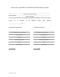 Document preview: Form ABC-1032 Franchise Agreement for Brand Distribution in Kansas - Kansas