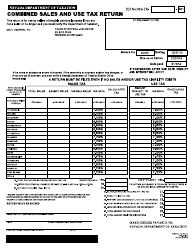 Form TXR-01.01c Combined Sales and Use Tax Return - Nevada