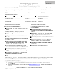 Utilization Review (Ur) Complaint Form - California, Page 2