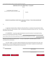 Document preview: Form AO103 Order Requiring Assistance in Executing a Tracking Warrant (Under Seal)