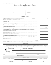 Form AO133 Bill of Costs