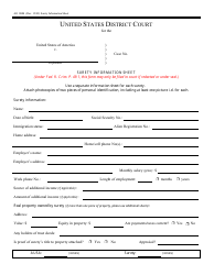 Document preview: Form AO100B Surety Information Sheet