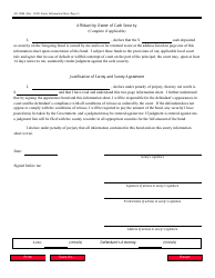 Form AO100B Surety Information Sheet, Page 2